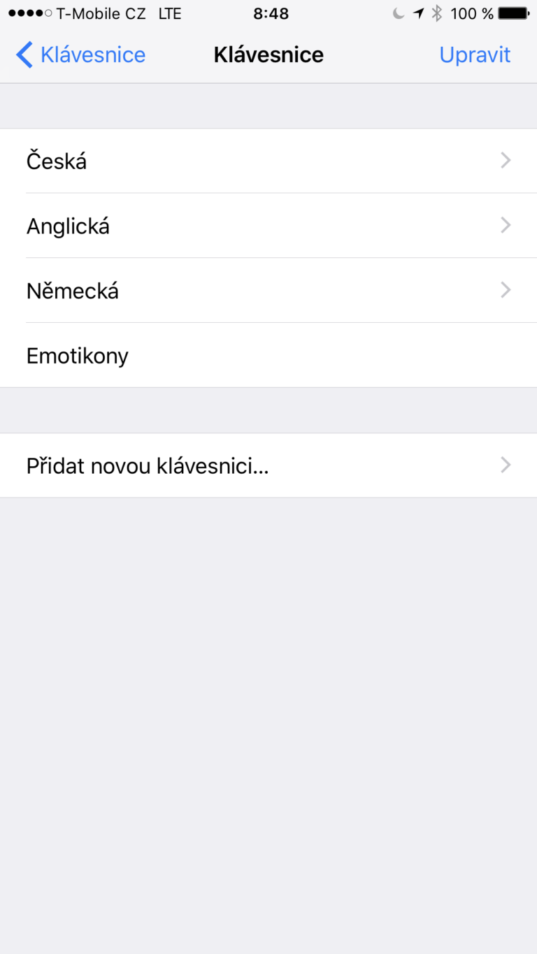 » Rychlé přepínání jazyku klávesnice na iPhonu